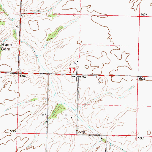 Topographic Map of Little Grove School (historical), IL
