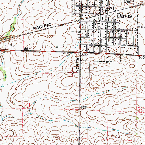 Topographic Map of Henze School (historical), IL