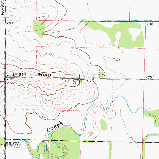 Topographic Map of Dolan School (historical), IL