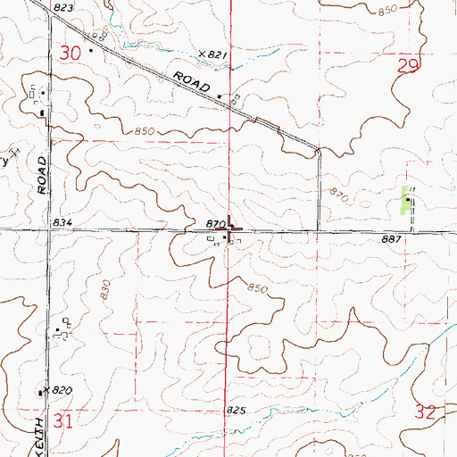 Topographic Map of Smith School (historical), IL