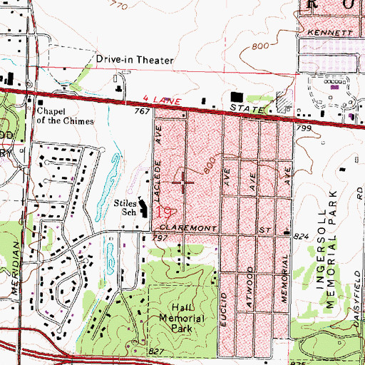 Topographic Map of Westmoreland, IL
