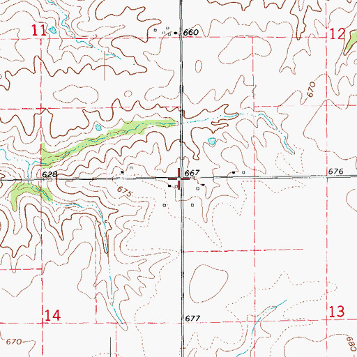 Topographic Map of German School (historical), IL
