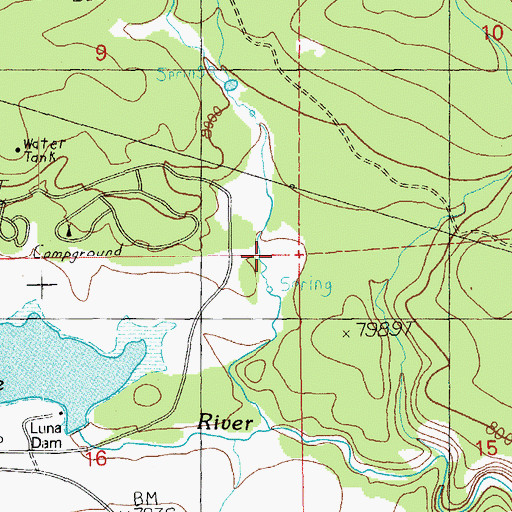 Topographic Map of Camp Cienega Tank, AZ