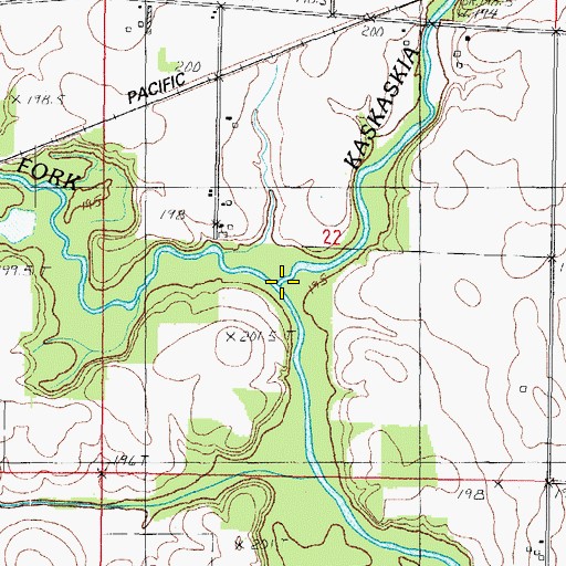 Topographic Map of Lake Fork, IL