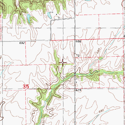 Topographic Map of Henderson County, IL