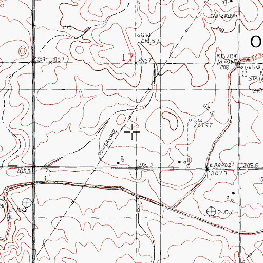 Topographic Map of Livingston County, IL