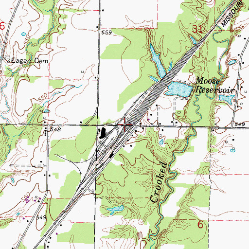 Topographic Map of Marion County, IL