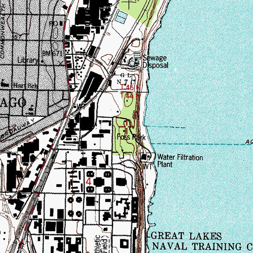 Topographic Map of Foss Park, IL