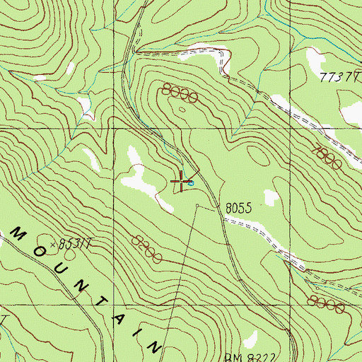 Topographic Map of Campbell Blue Barrow Pit Tank Number Two, AZ