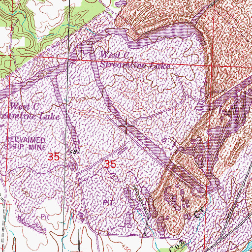 Topographic Map of West C Streamline Lake, IL