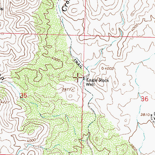 Topographic Map of Eagle Rock Well, AZ