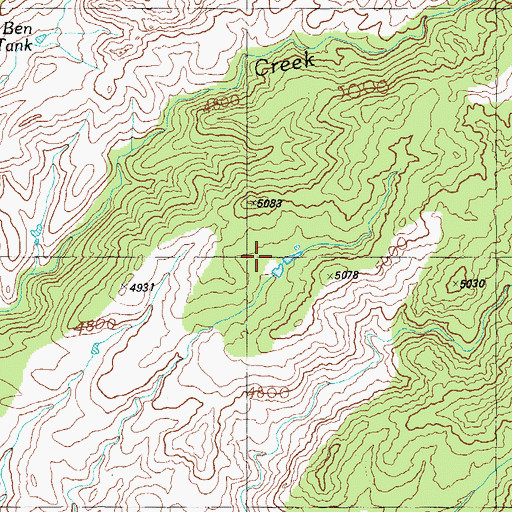 Topographic Map of Upper Open Drawer Tank, AZ