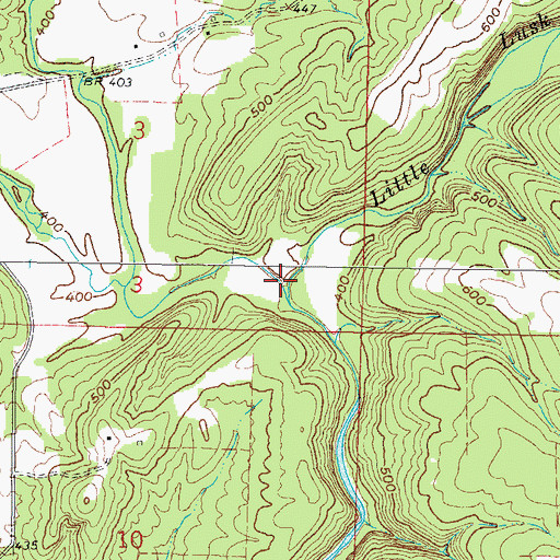 Topographic Map of Little Lusk Creek, IL