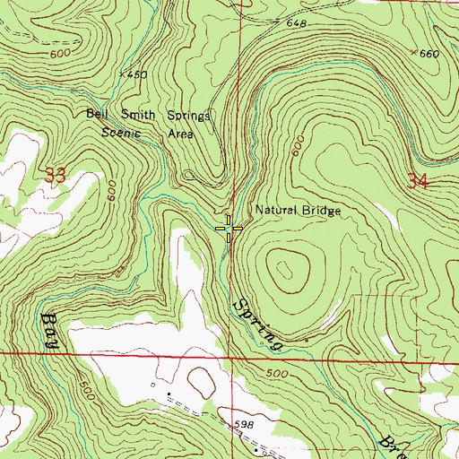 Topographic Map of Spring Branch, IL