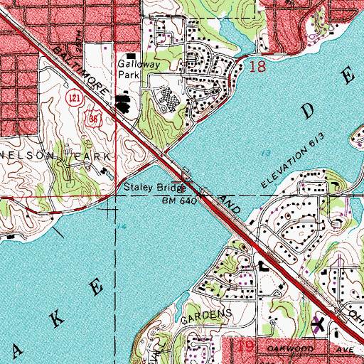 Topographic Map of Staley Bridge, IL