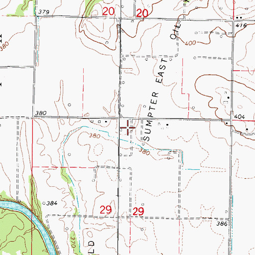 Topographic Map of Sumpter East Oil Field, IL