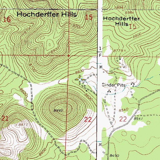 Topographic Map of Horchderffer Tank, AZ