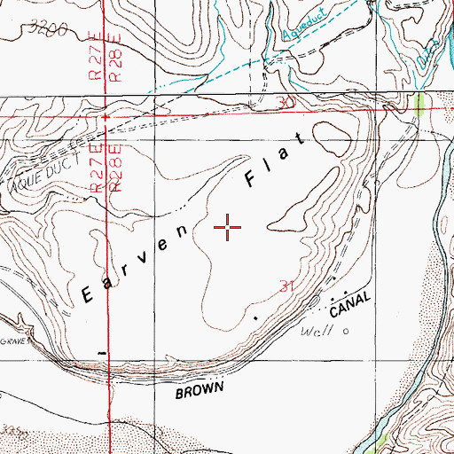 Topographic Map of Earven Flat, AZ