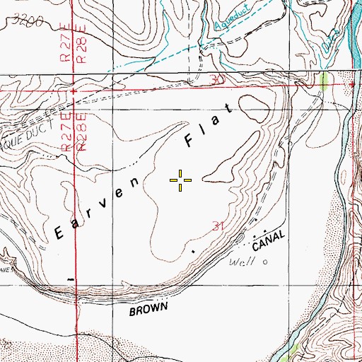 Topographic Map of Earven Flat, AZ