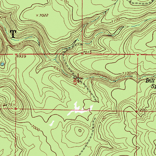 Topographic Map of Wier Number Eight Tank, AZ