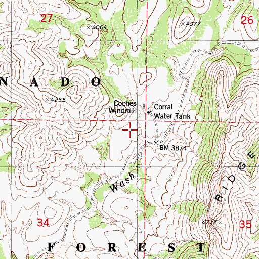 Topographic Map of Dam Number 2, AZ