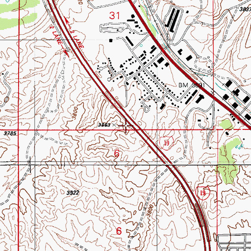Topographic Map of Benedict (historical), AZ