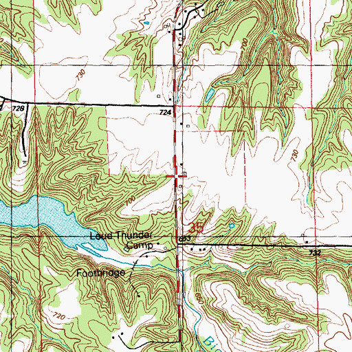 Topographic Map of Loud Thunder Camp, IL