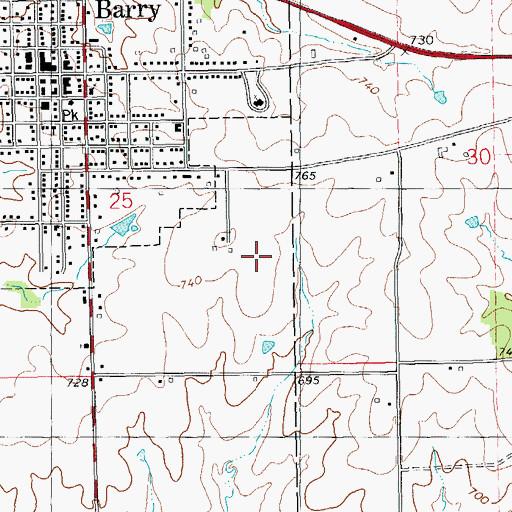 Topographic Map of Barry Balloonport, IL