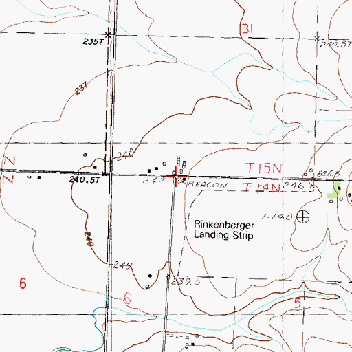 Topographic Map of Rinkenberger RLA Airport, IL