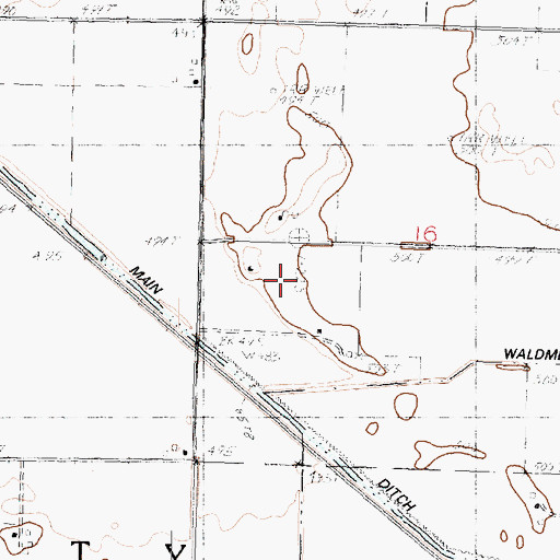 Topographic Map of Kreilings Airport (historical), IL