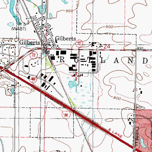 Topographic Map of Olivers Heliport, IL