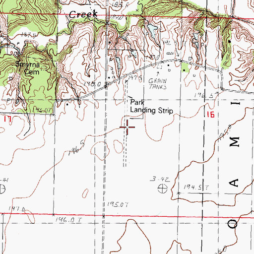 Topographic Map of Park Airport (historical), IL