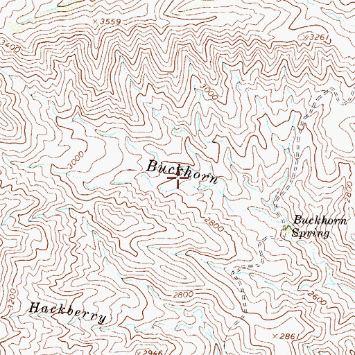 Topographic Map of Buckhorn Basin, AZ