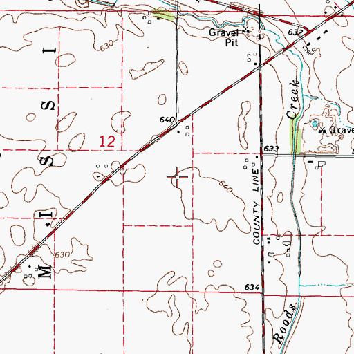 Topographic Map of Cushing Field Ltd, IL