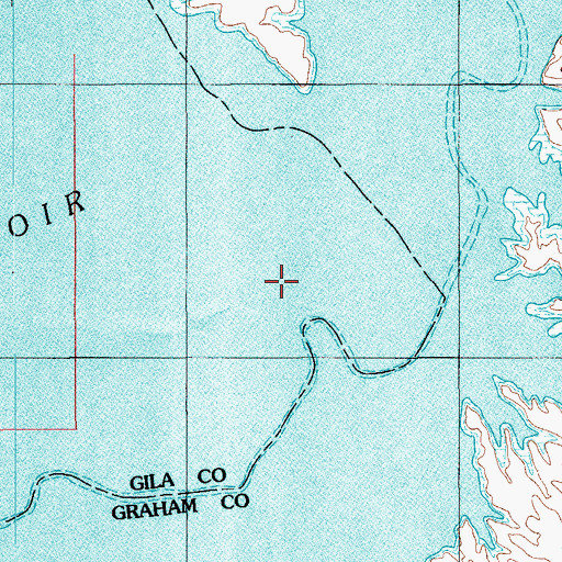 Topographic Map of San Carlos (historical), AZ