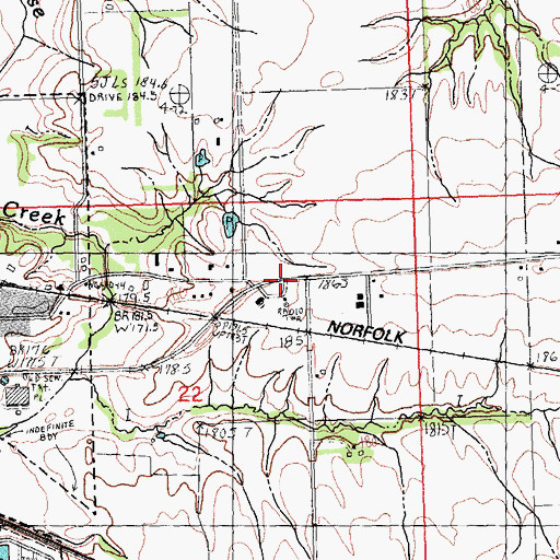 Topographic Map of WLDS-AM (Jacksonville), IL