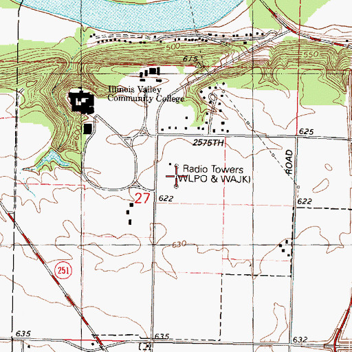 Topographic Map of WLPO-AM (La Salle), IL