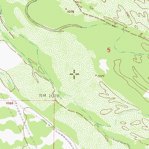 Topographic Map of Morgans Ferry, AZ