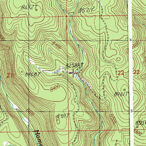 Topographic Map of Fork Tank, AZ
