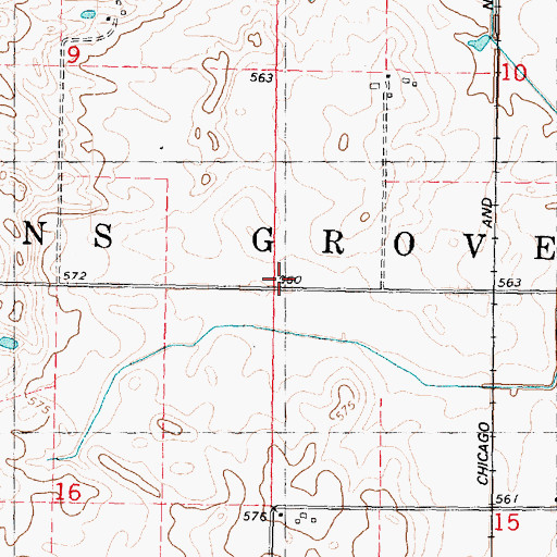 Topographic Map of Township of Allens Grove, IL