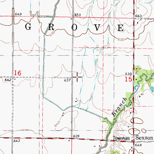 Topographic Map of Township of Ash Grove, IL