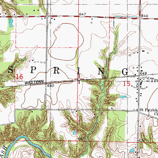 Topographic Map of Township of Big Spring, IL