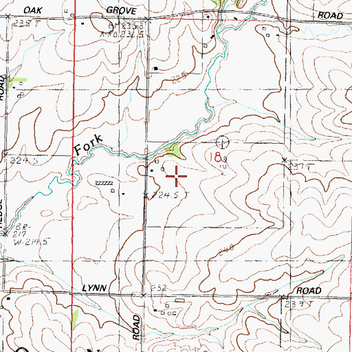 Topographic Map of Township of Byron, IL