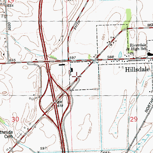 Topographic Map of Township of Canoe Creek, IL
