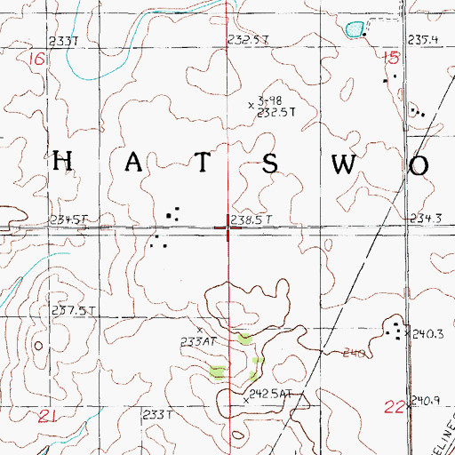 Topographic Map of Township of Chatsworth, IL