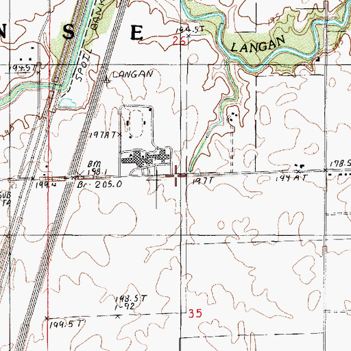 Topographic Map of Township of Chebanse, IL
