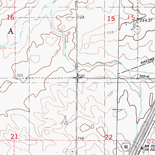 Topographic Map of Township of Chenoa, IL