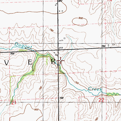 Topographic Map of Township of Clover, IL