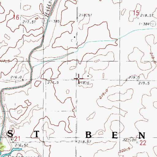 Topographic Map of Township of East Bend, IL