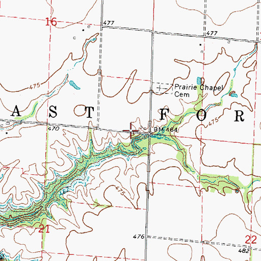 Topographic Map of Township of East Fork, IL
